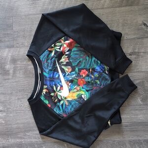 Nike Black Floral Sweatshirt